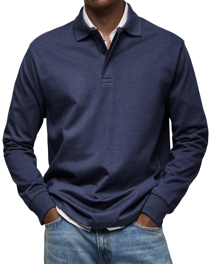 Jovian | Soft & Breathable Long Sleeve Polo Shirts for Men 1