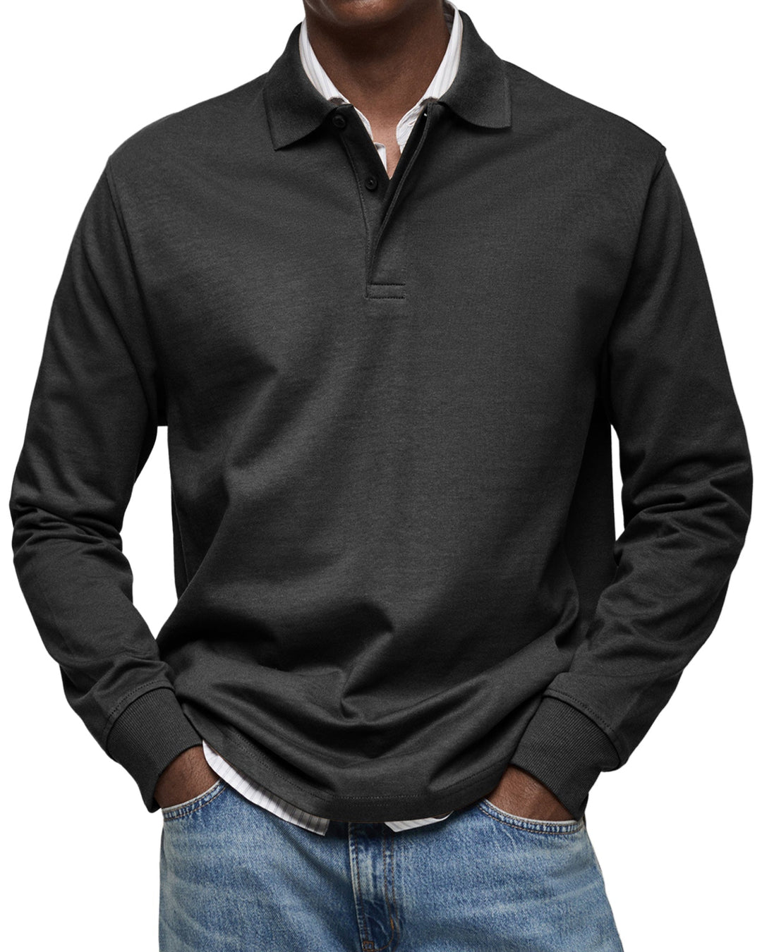 Jovian | Soft & Breathable Long Sleeve Polo Shirts for Men 2