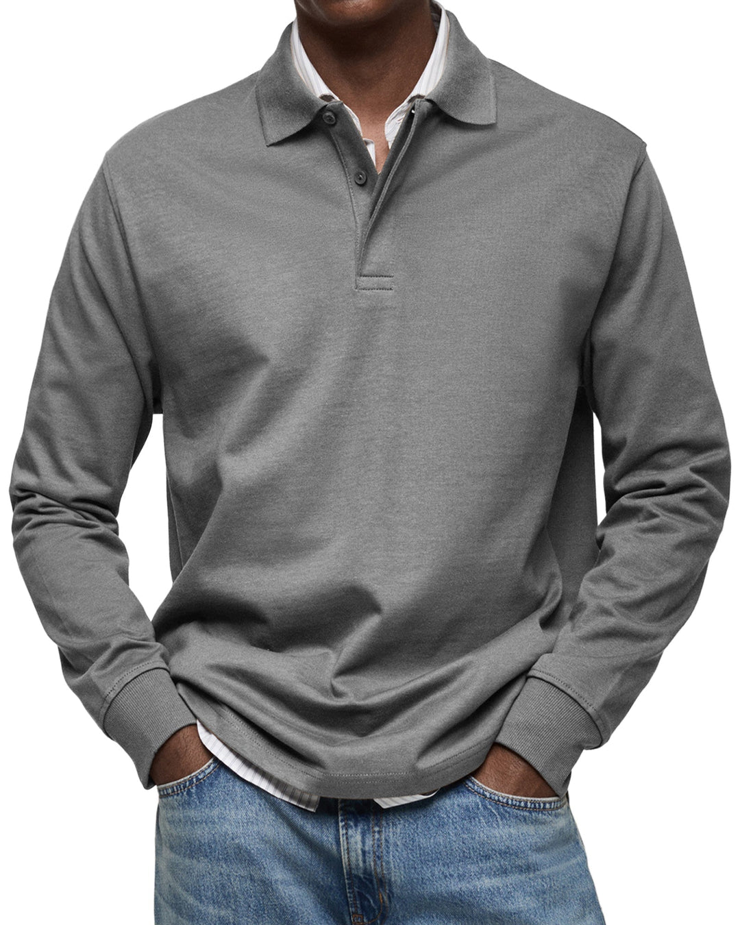 Jovian | Soft & Breathable Long Sleeve Polo Shirts for Men 4
