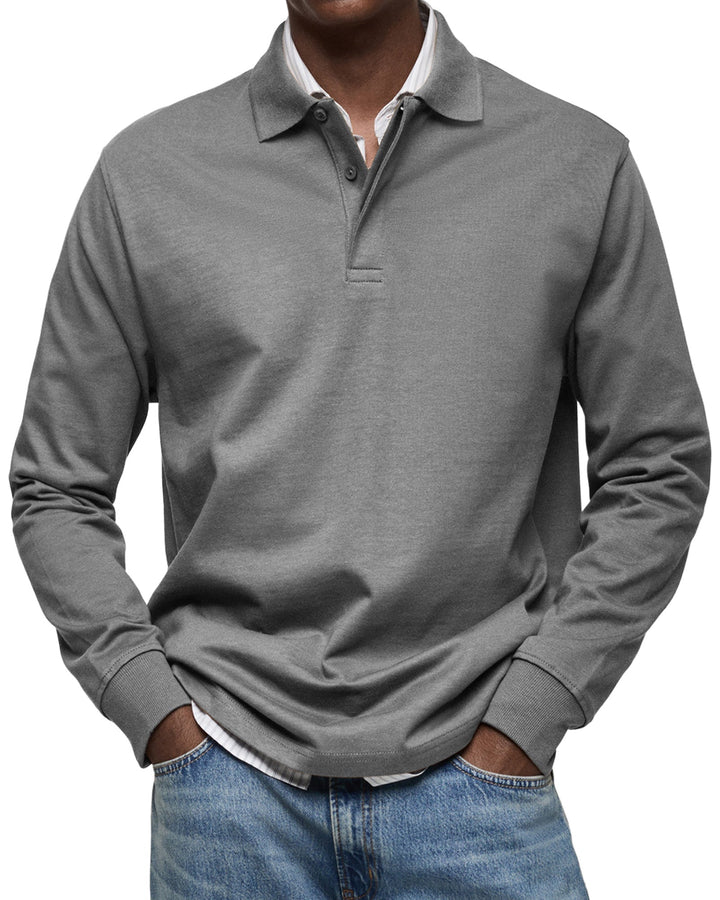 Jovian | Soft & Breathable Long Sleeve Polo Shirts for Men 4