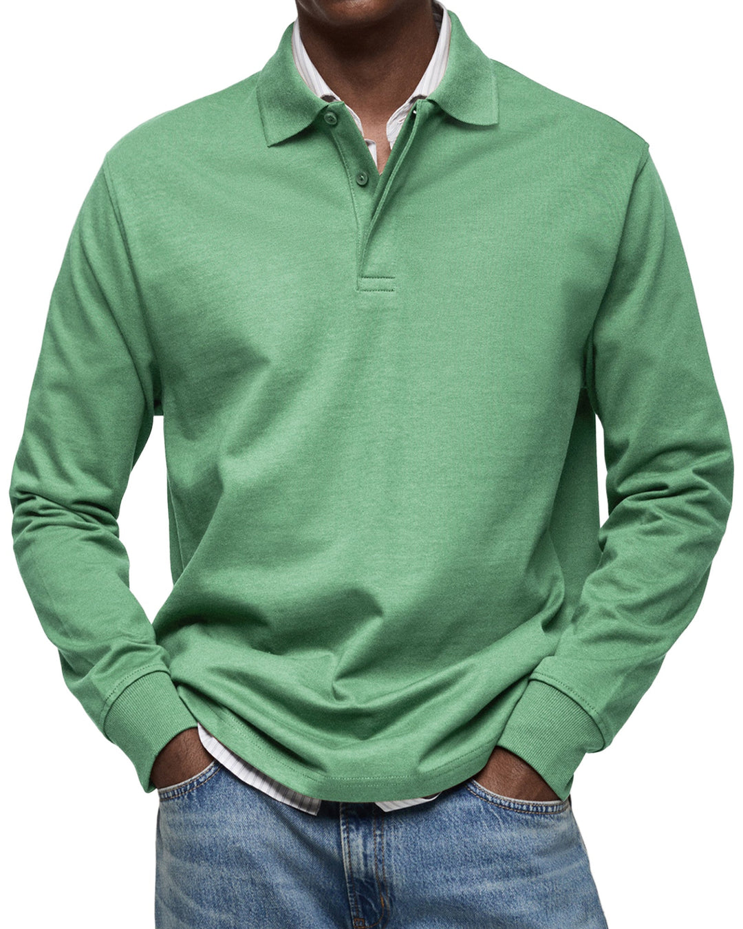 Jovian | Soft & Breathable Long Sleeve Polo Shirts for Men 5