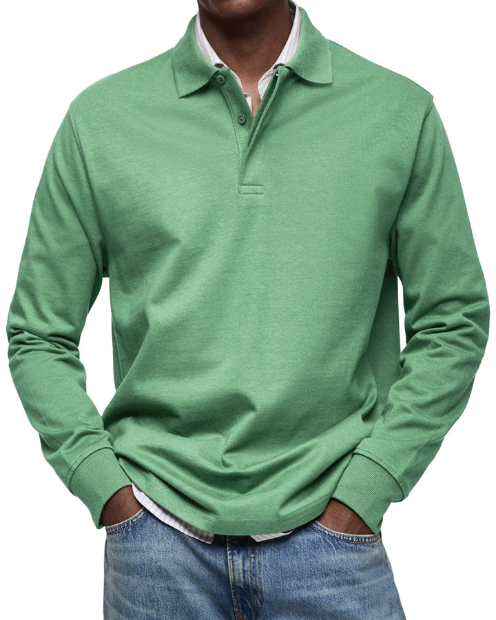Jovian | Soft & Breathable Long Sleeve Polo Shirts for Men 5