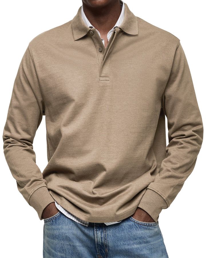 Jovian | Soft & Breathable Long Sleeve Polo Shirts for Men 6