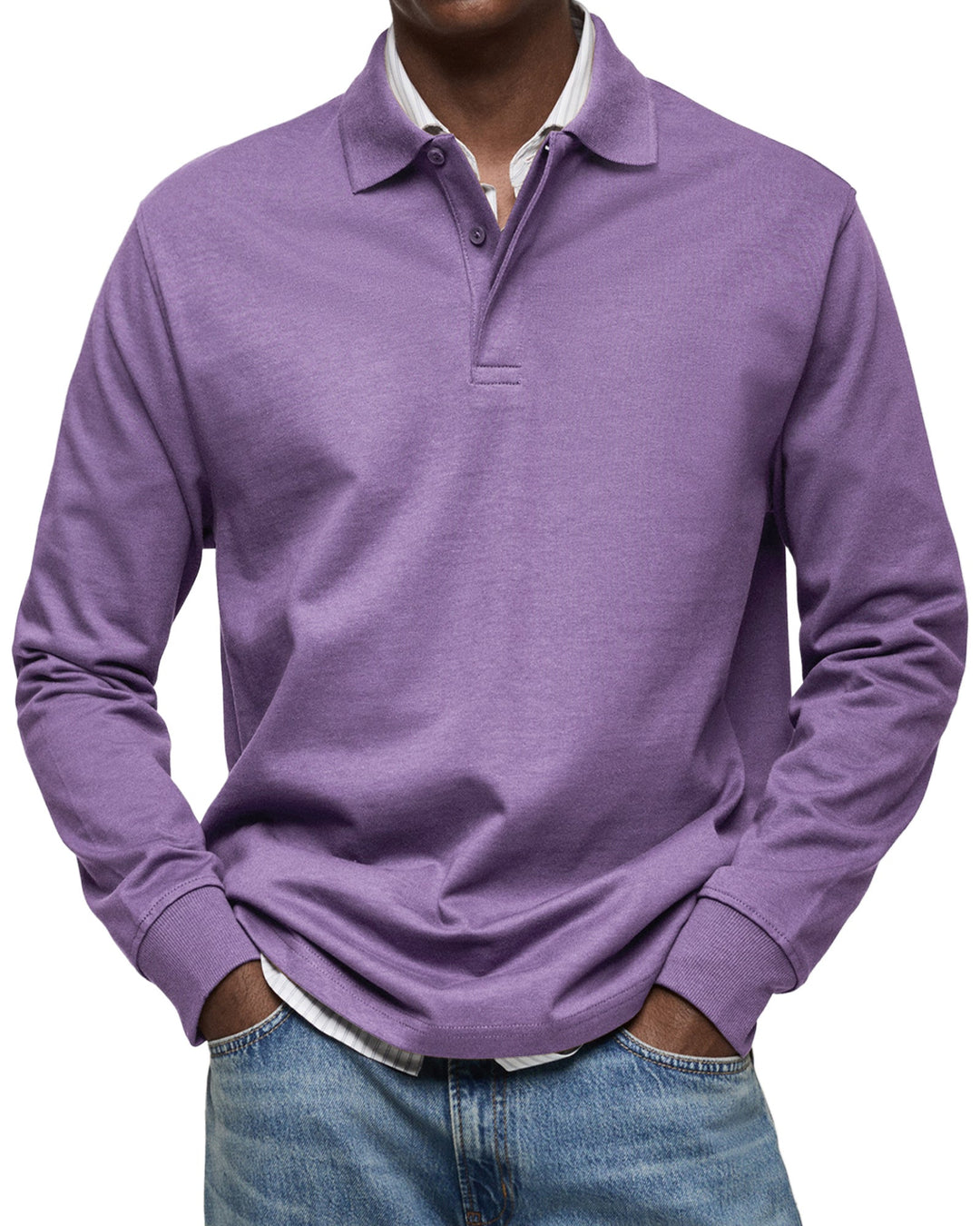 Jovian | Soft & Breathable Long Sleeve Polo Shirts for Men 7