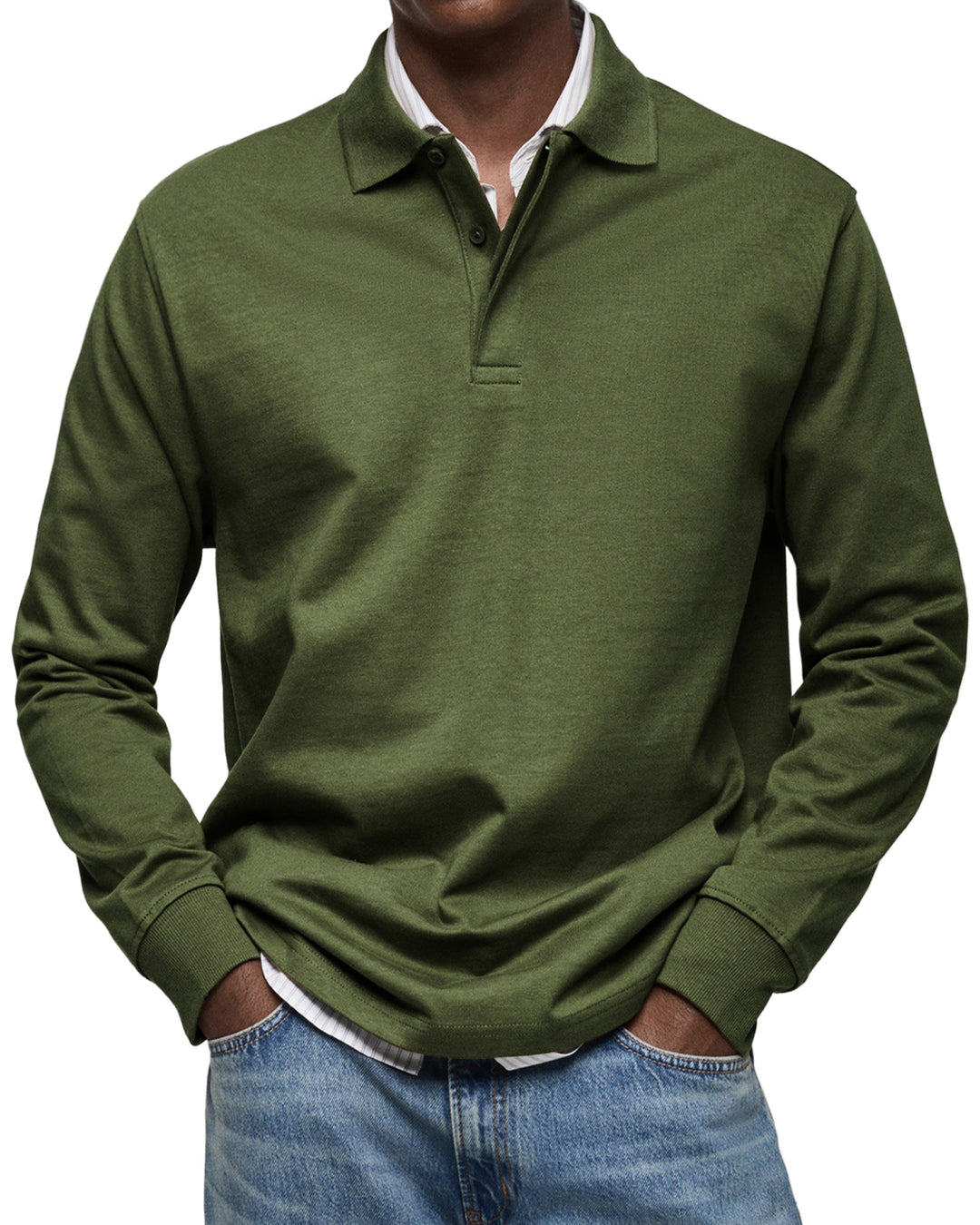 Jovian | Soft & Breathable Long Sleeve Polo Shirts for Men 8
