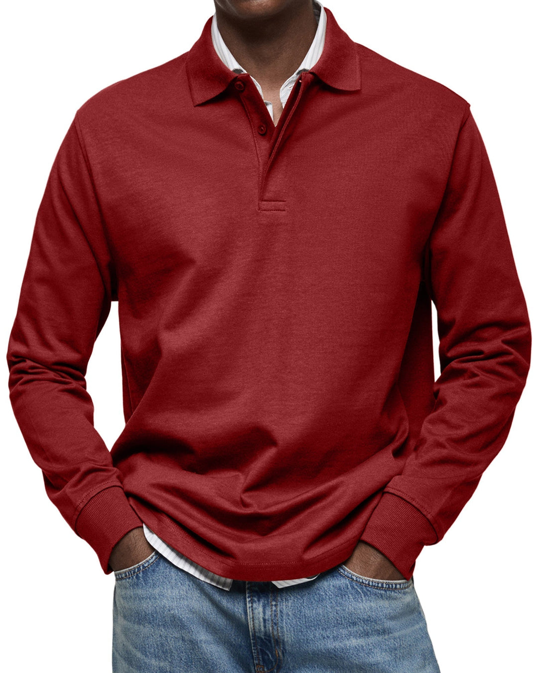 Jovian | Soft & Breathable Long Sleeve Polo Shirts for Men 9