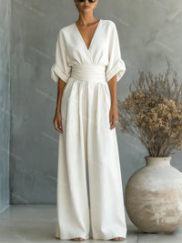 Rosie | Tuta elegante e sofisticata con scollo a V