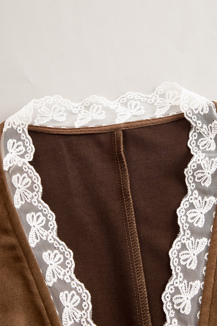Jovita | Elegant, Romantic & Tailored Women's Blouse – Long Sleeve Tops with Lace Details 5