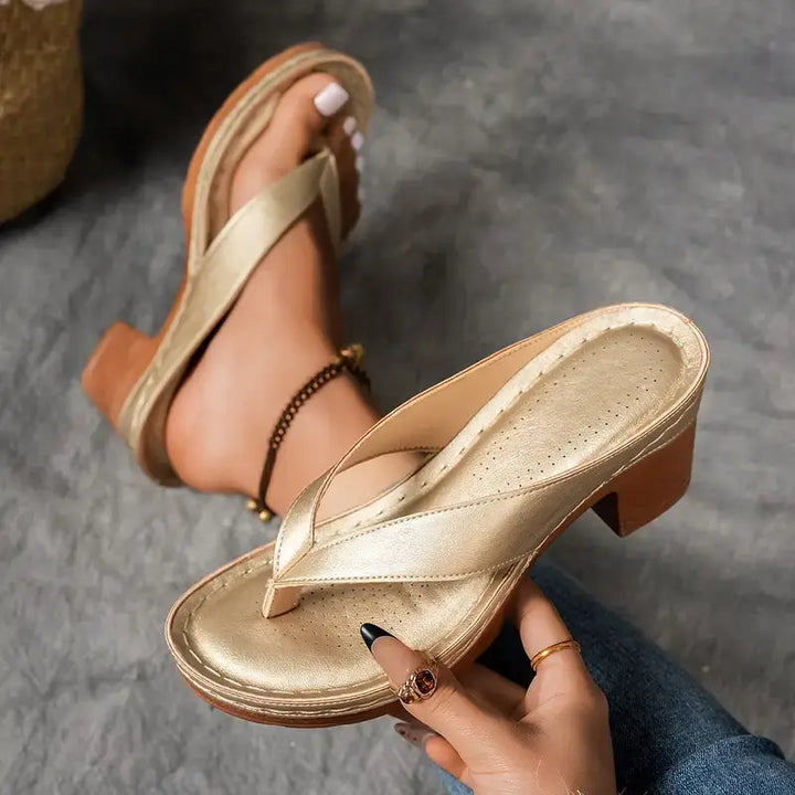 Jovita | Elegant & Comfortable Sandals for Women – Stylish Sculptural Heel Design 0