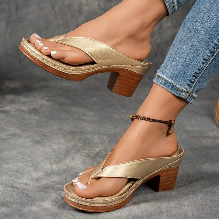 Jovita | Elegant & Comfortable Sandals for Women – Stylish Sculptural Heel Design 3