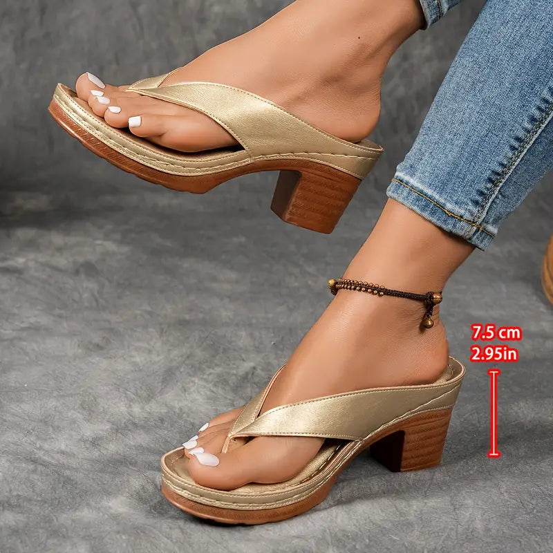 Jovita | Elegant & Comfortable Sandals for Women – Stylish Sculptural Heel Design 4