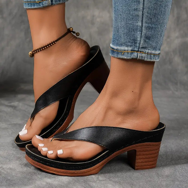 Jovita | Elegant & Comfortable Sandals for Women – Stylish Sculptural Heel Design 6