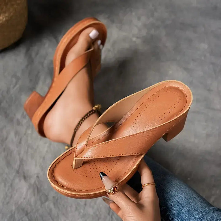 Jovita | Elegant & Comfortable Sandals for Women – Stylish Sculptural Heel Design 7