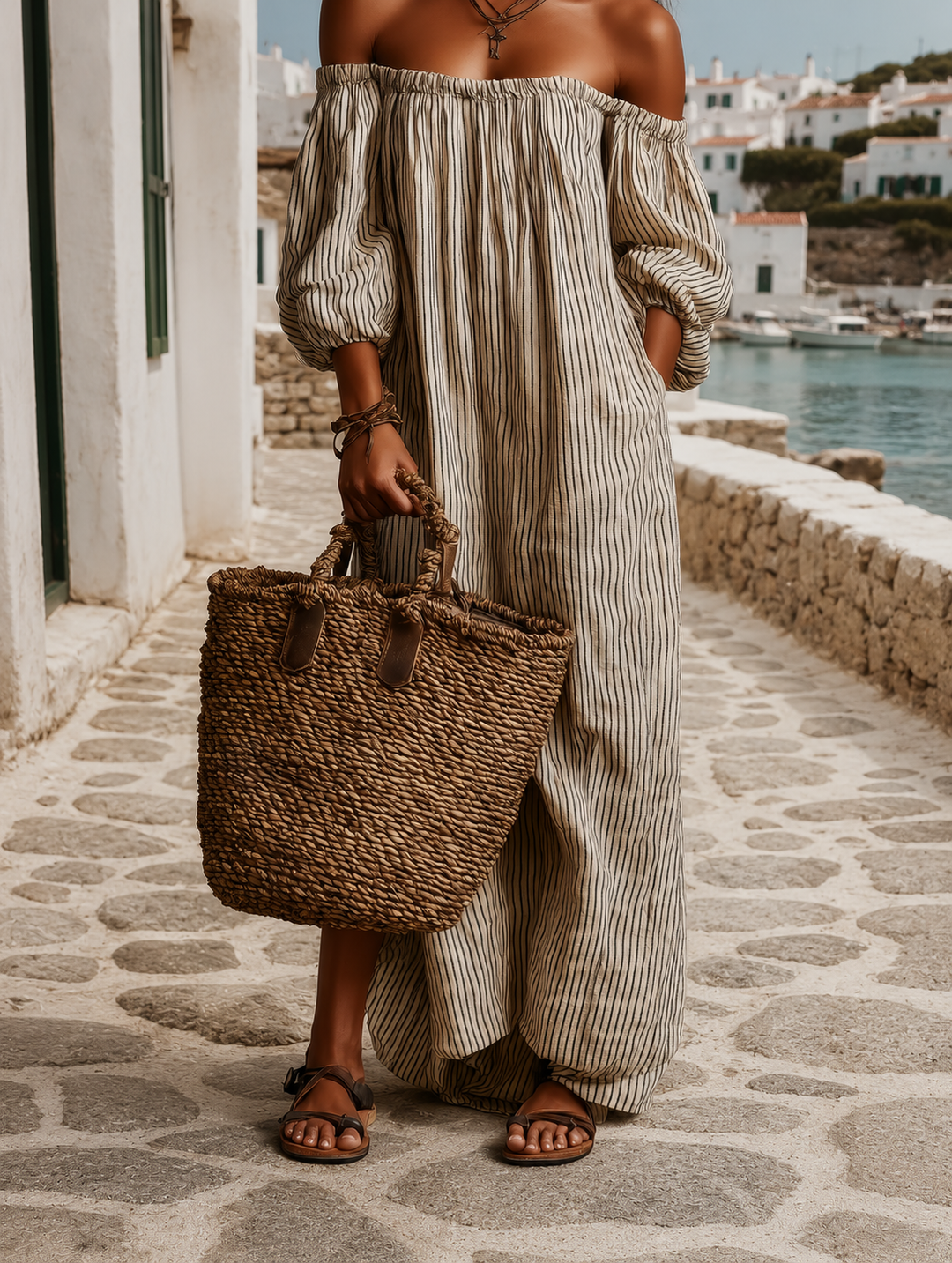 Kallista | Elegant Long Sleeve Maxi Dress - Flowing & Breathable Design for Women 0