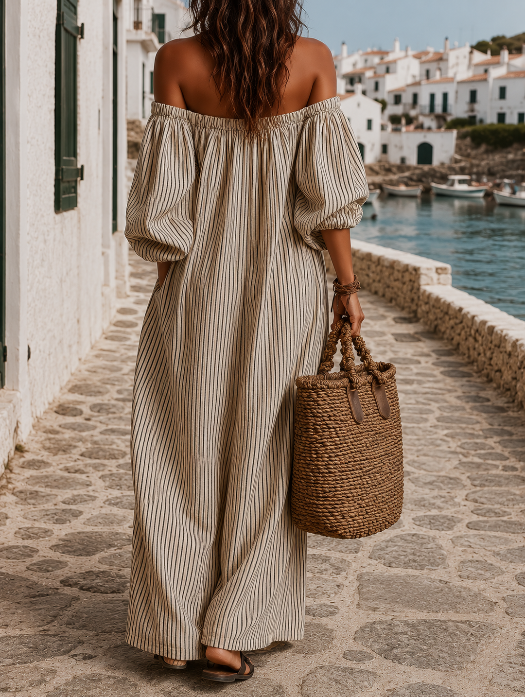 Kallista | Elegant Long Sleeve Maxi Dress - Flowing & Breathable Design for Women 1