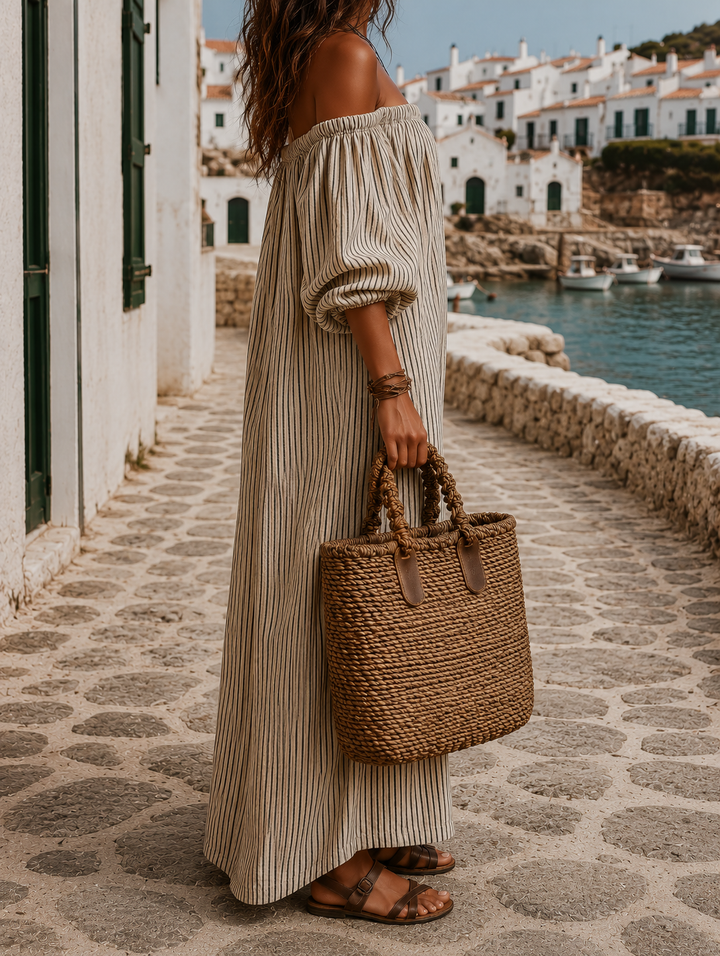 Kallista | Elegant Long Sleeve Maxi Dress - Flowing & Breathable Design for Women 2