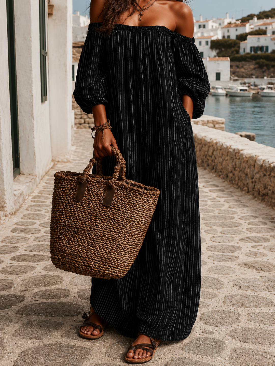 Kallista | Elegant Long Sleeve Maxi Dress - Flowing & Breathable Design for Women 5