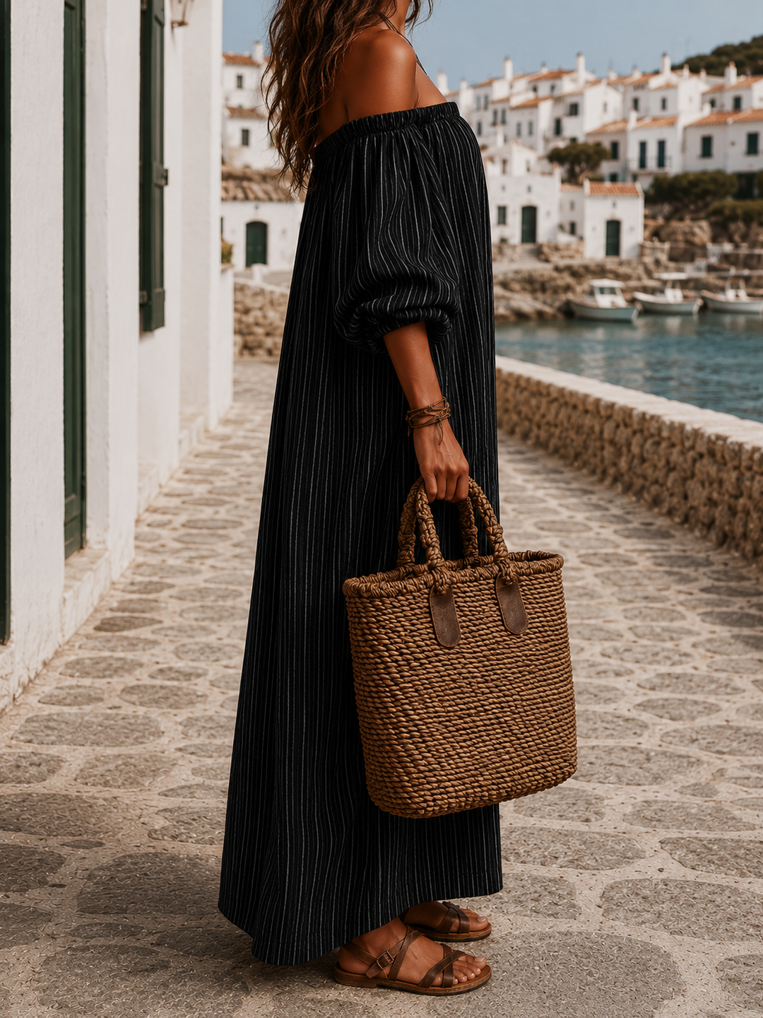 Kallista | Elegant Long Sleeve Maxi Dress - Flowing & Breathable Design for Women 6