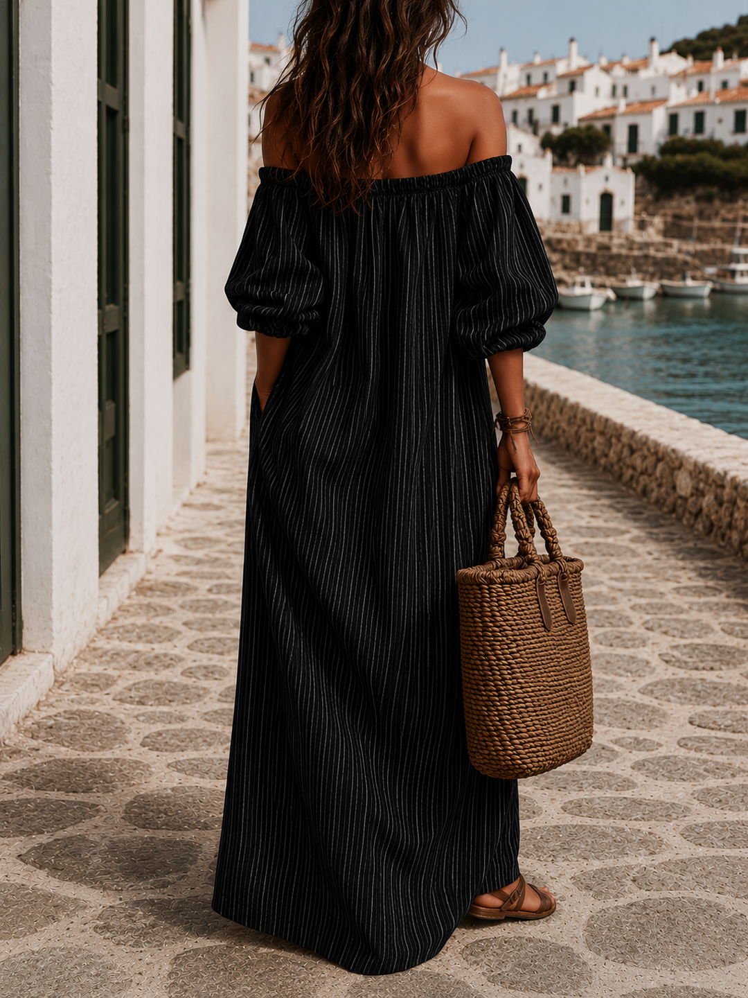 Kallista | Elegant Long Sleeve Maxi Dress - Flowing & Breathable Design for Women 7
