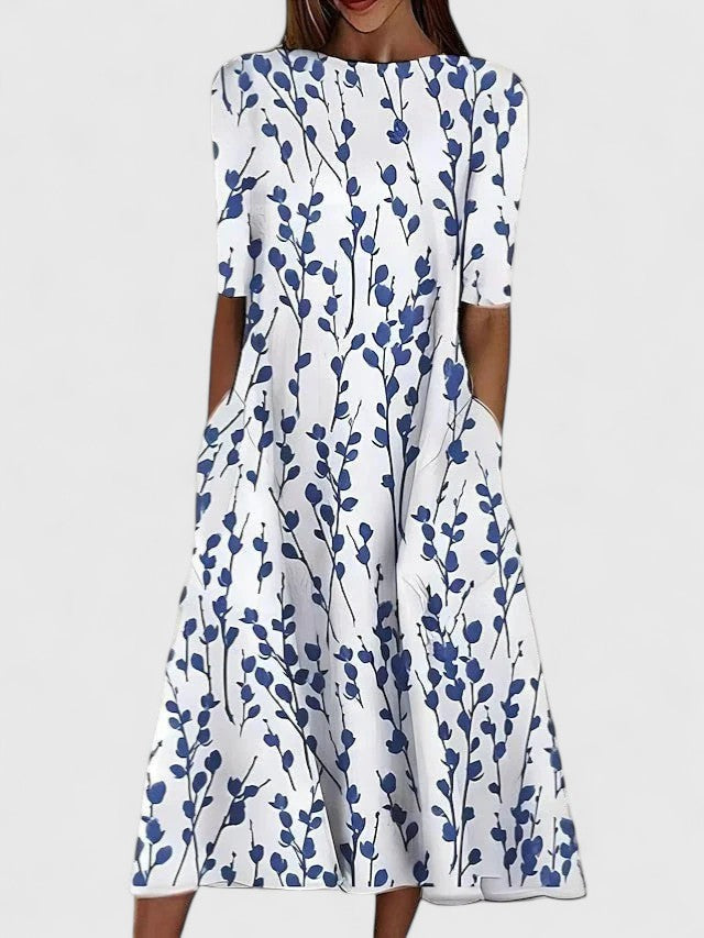Karelieth | Elegant Floral Print Plus Size Summer Dresses for Effortless Style 0