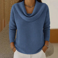 Sarah | Warmer Strickpullover mit Waffelmuster und Rollkragen