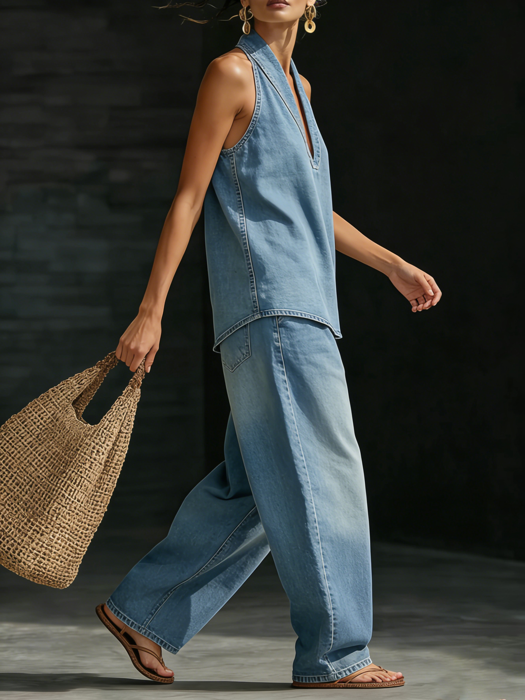 Katia | Elegant, Comfortable &amp; Versatile Two-Piece Denim Set 4