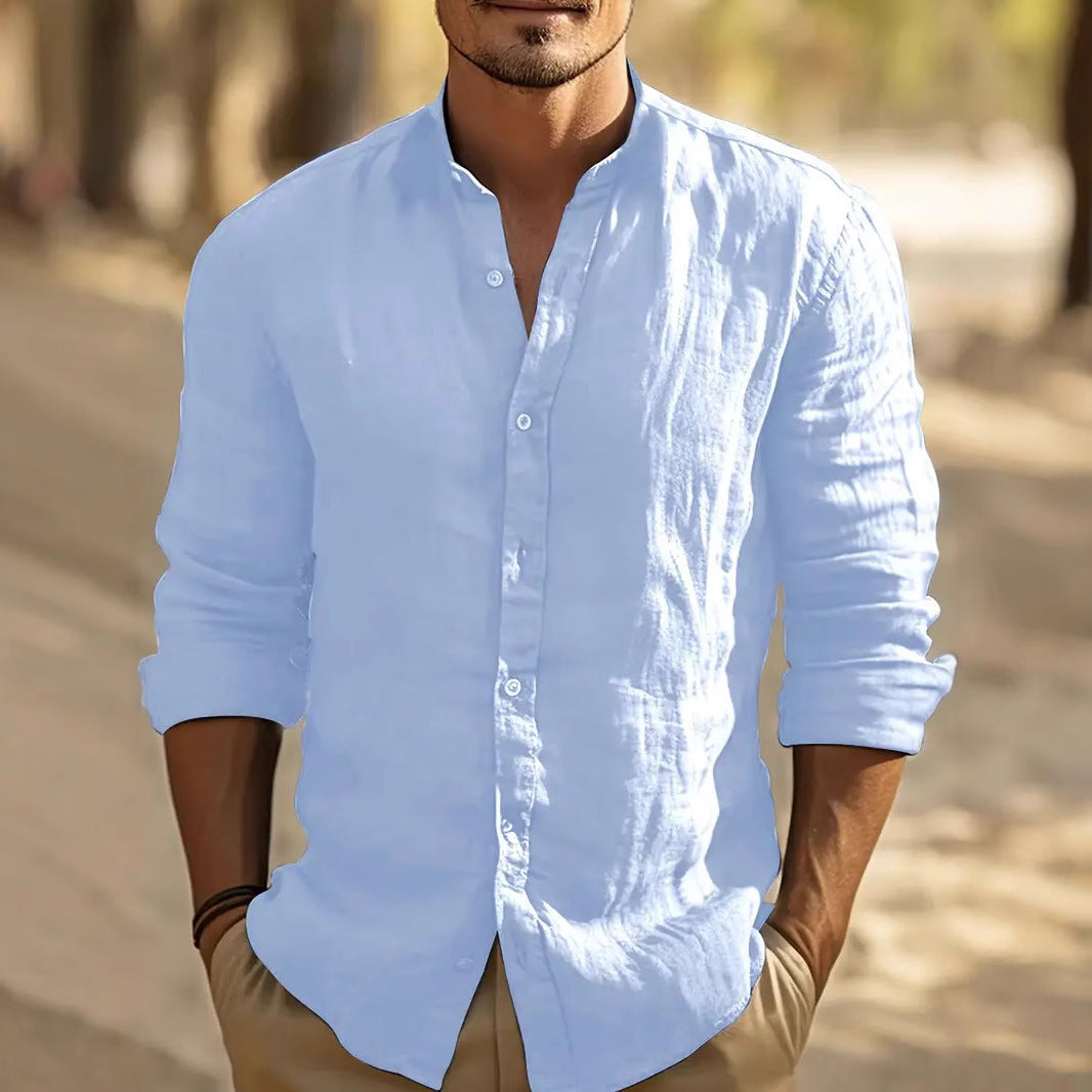 Kellan | White Linen Shirt Modern Casual Button Down Breathable Fit 1