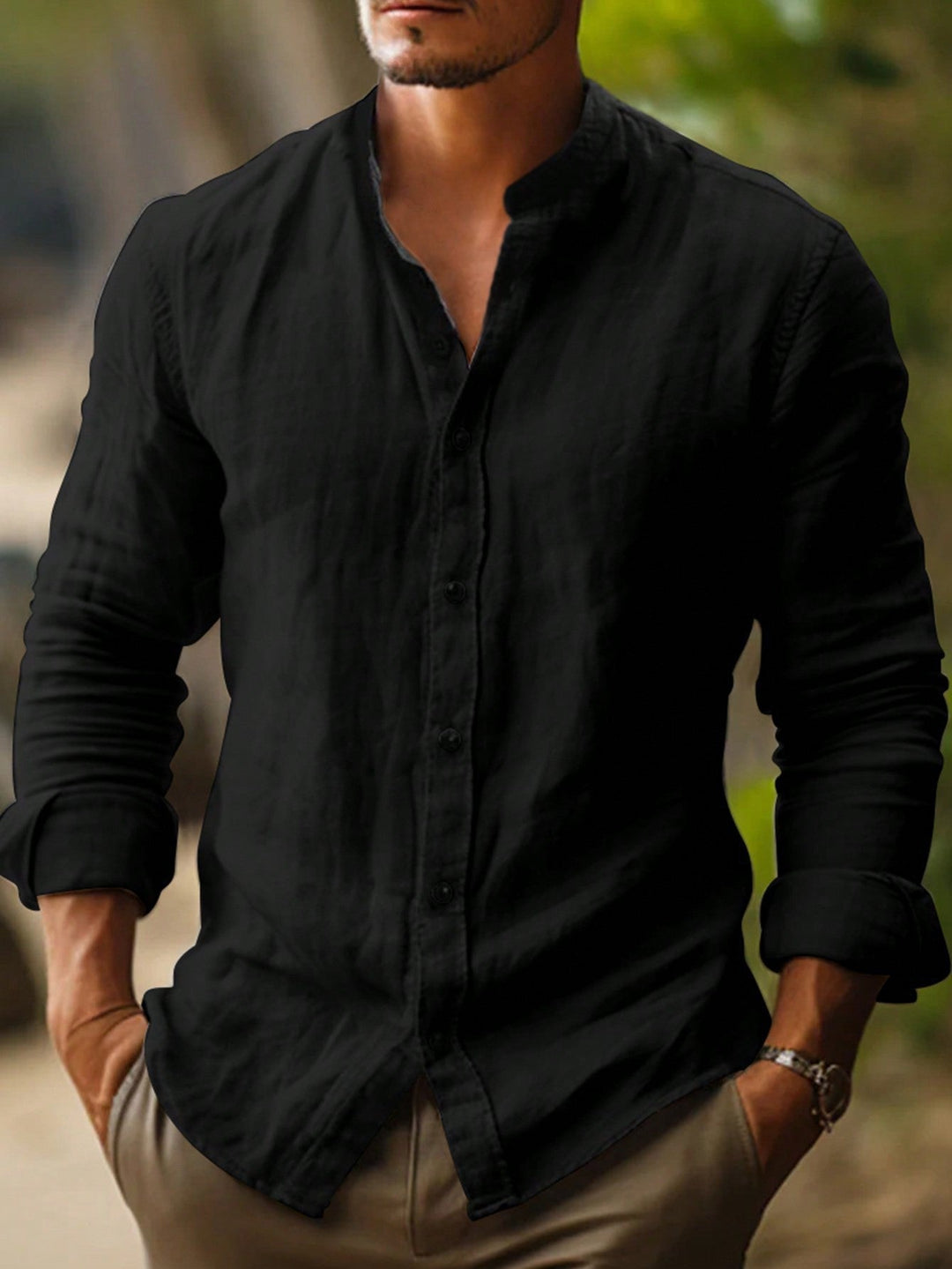 Kellan | White Linen Shirt Modern Casual Button Down Breathable Fit 7