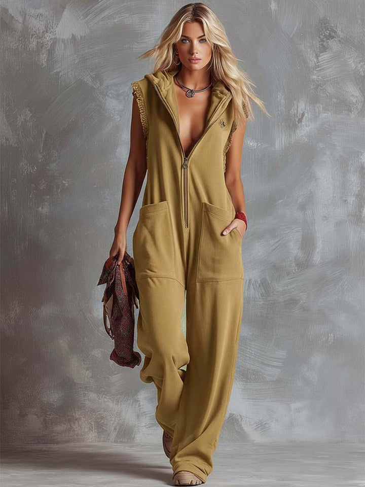 Kendra | Bold & Comfortable Women's Jumpsuit – Hooded, Sleeveless & Relaxed Fit 4