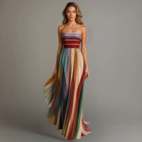 Arnita | Vibrant and Airy Strapless Summer Maxi Dress