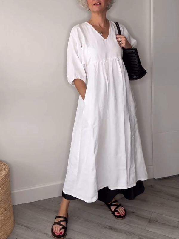 Klara | V-neck & Elegant Design Midi Dress 3
