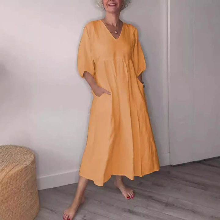 Klara | V-neck & Elegant Design Midi Dress 6