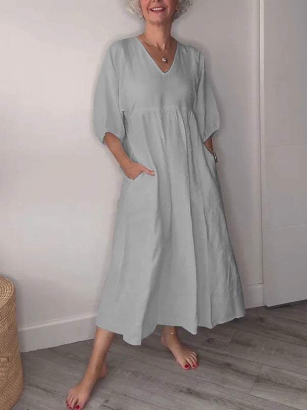 Klara | V-neck & Elegant Design Midi Dress 7