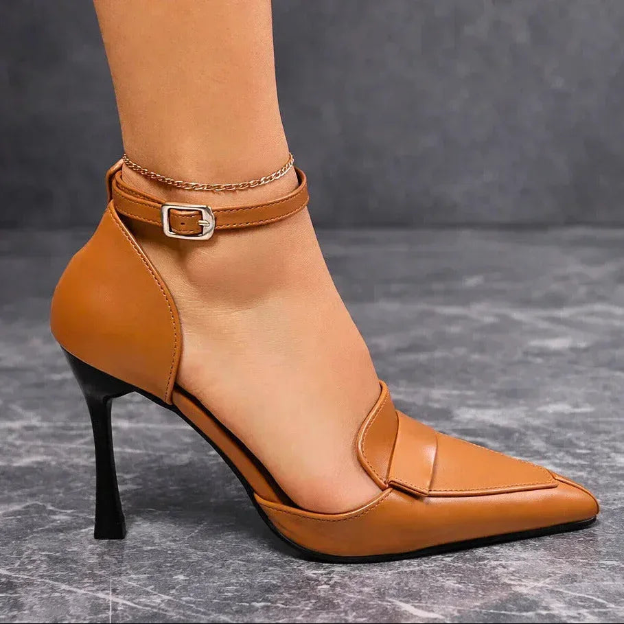 Lavinia | Elegant & Comfortable Women's Heels - Ankle Strap Pointed Toe Design 1