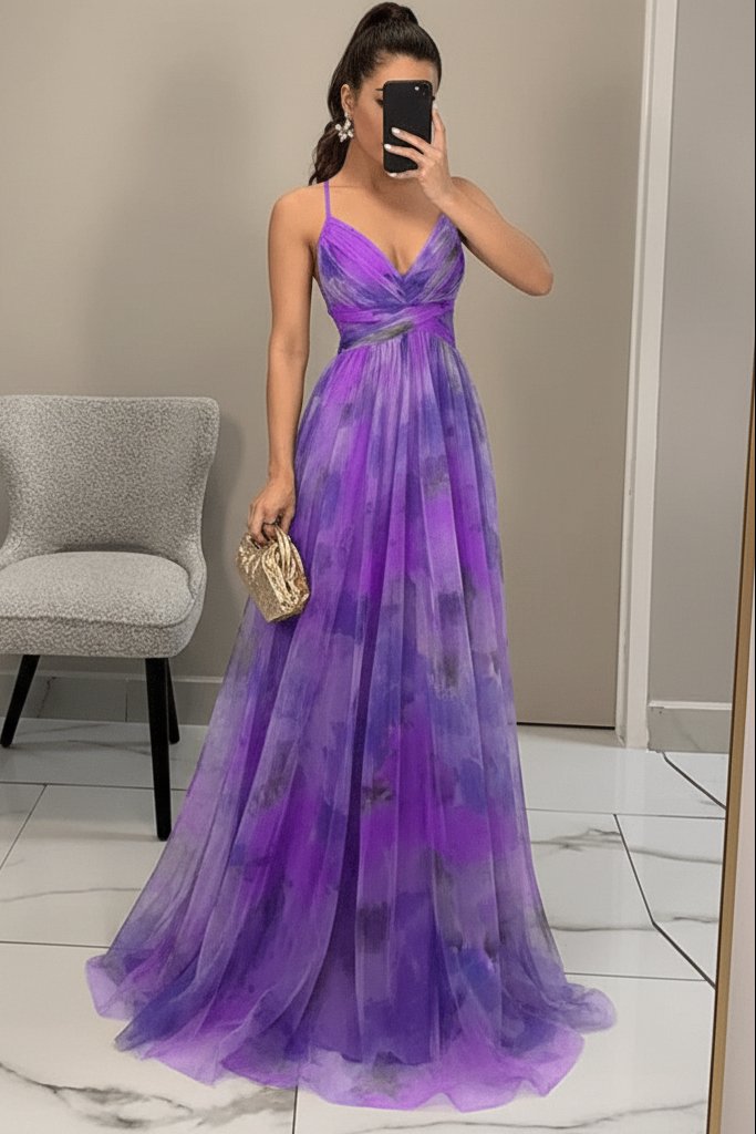 Layla | Women's Floral Tulle Sleeveless Maxi Cocktail Dress 7