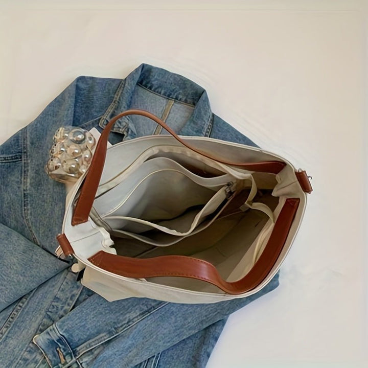 Layla | Women's Large Shoulder Canvas Tote Bag Adjustable Strap Hobo 3
