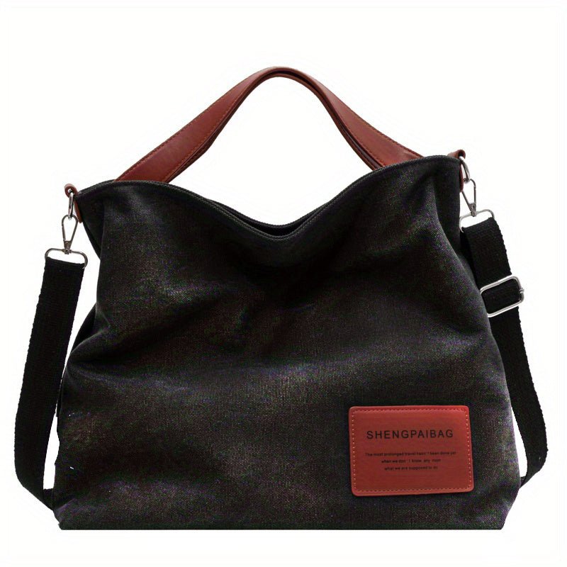 Layla | Women's Large Shoulder Canvas Tote Bag Adjustable Strap Hobo 7
