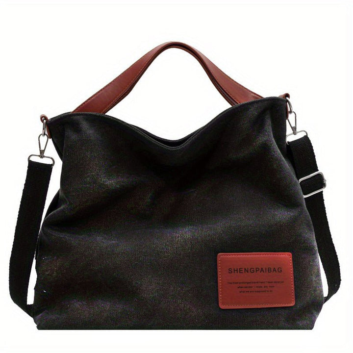 Layla | Women's Large Shoulder Canvas Tote Bag Adjustable Strap Hobo 7