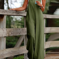 Lily | Comfortable And Breezy Linen Bib Jumpsuit