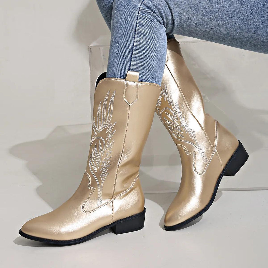 Leah | Cowboy Boots for Women Classic Western Slip-On Pointed Toe 2