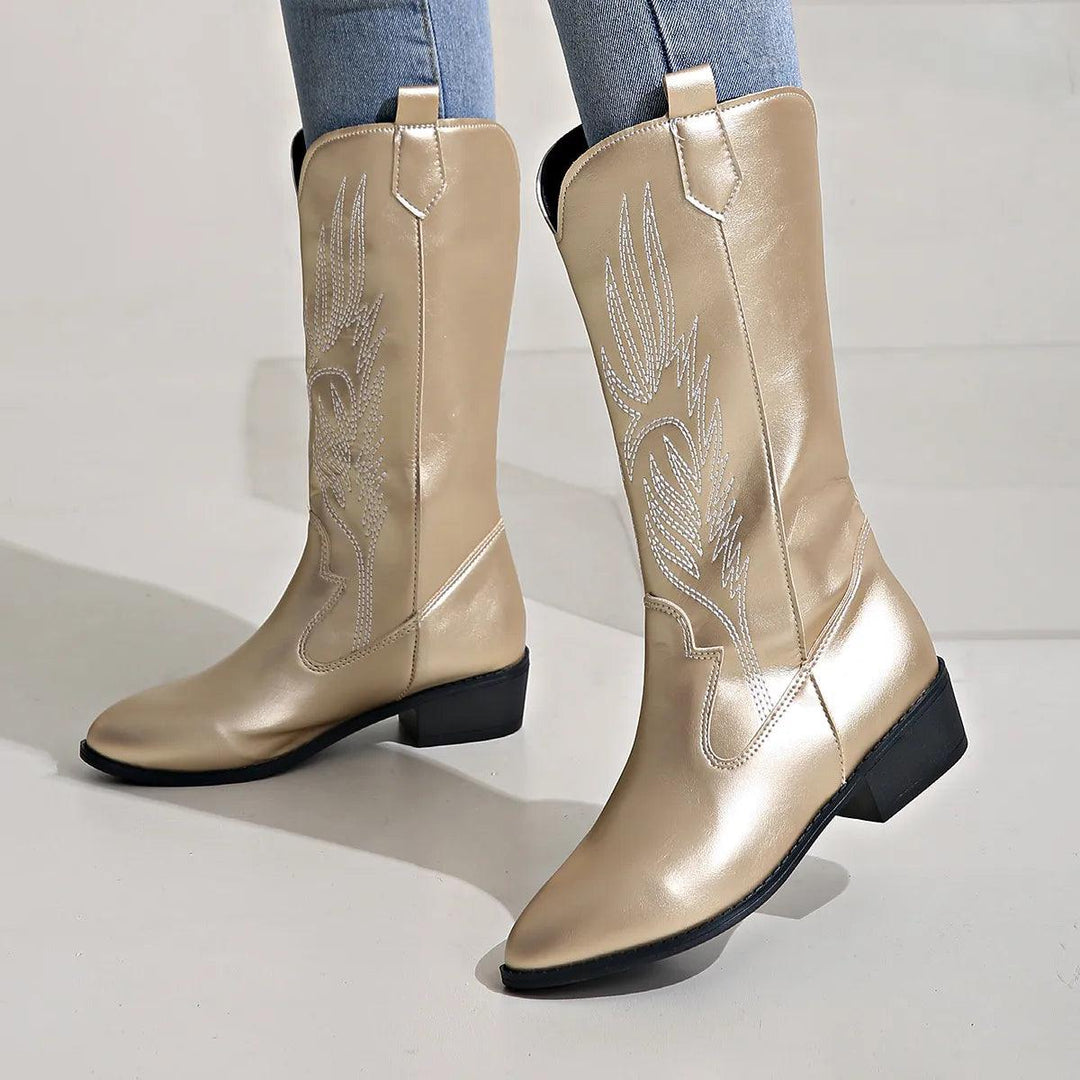 Leah | Cowboy Boots for Women Classic Western Slip-On Pointed Toe 6