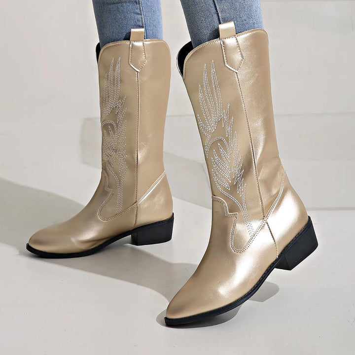 Leah | Cowboy Boots for Women Classic Western Slip-On Pointed Toe 6
