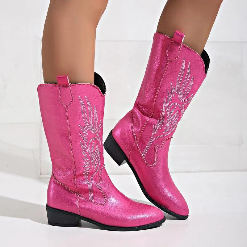 Leah | Cowboy Boots for Women Classic Western Slip-On Pointed Toe 9