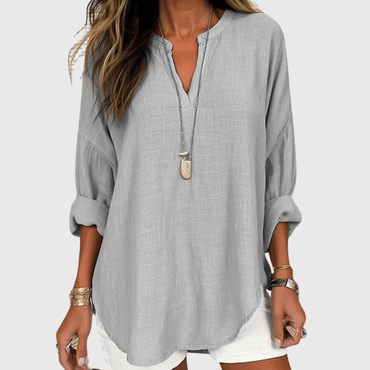 Lena | Elegant Long Sleeve Beach Shirt – Flowy, Comfortable &amp; Perfect for Women 4