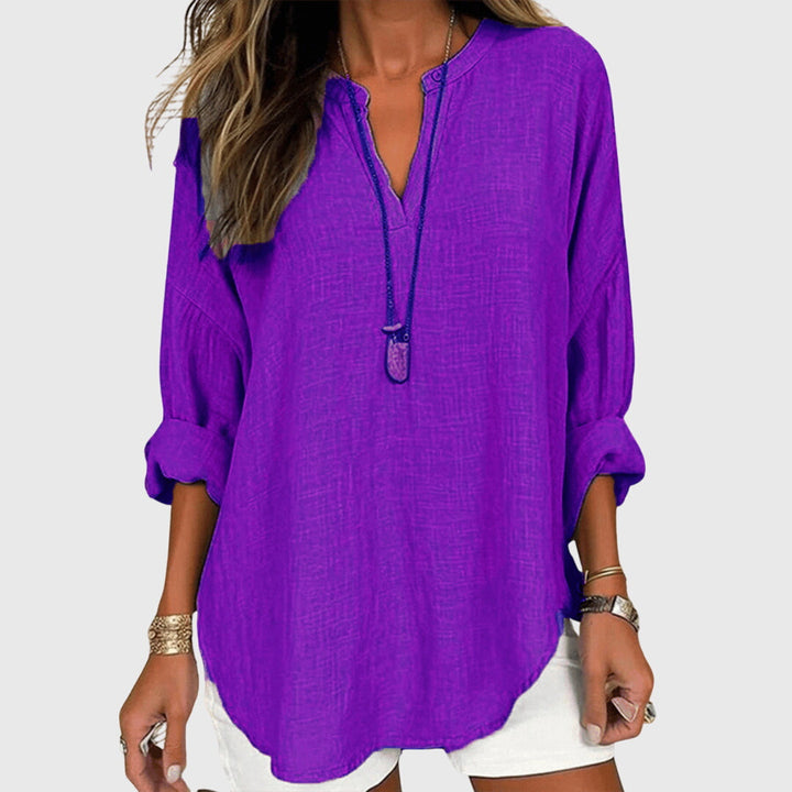 Lena | Elegant Long Sleeve Beach Shirt – Flowy, Comfortable &amp; Perfect for Women 5