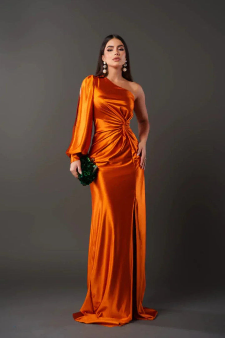 Leonie | Elegant satin dress for women 10