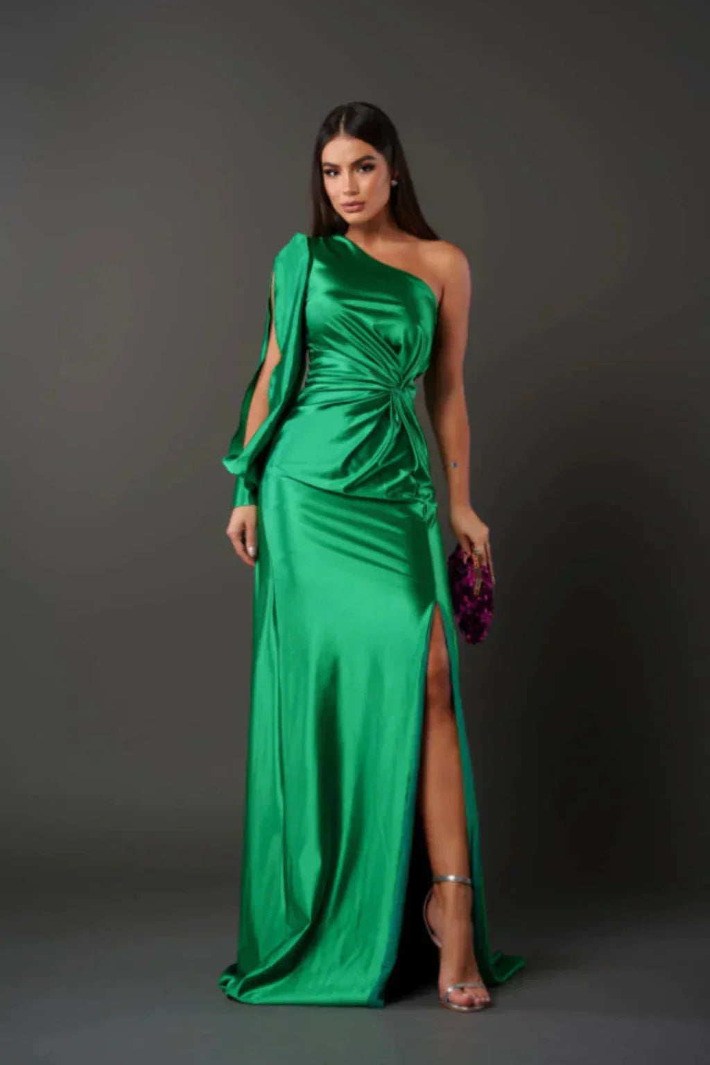 Leonie | Elegant satin dress for women 13