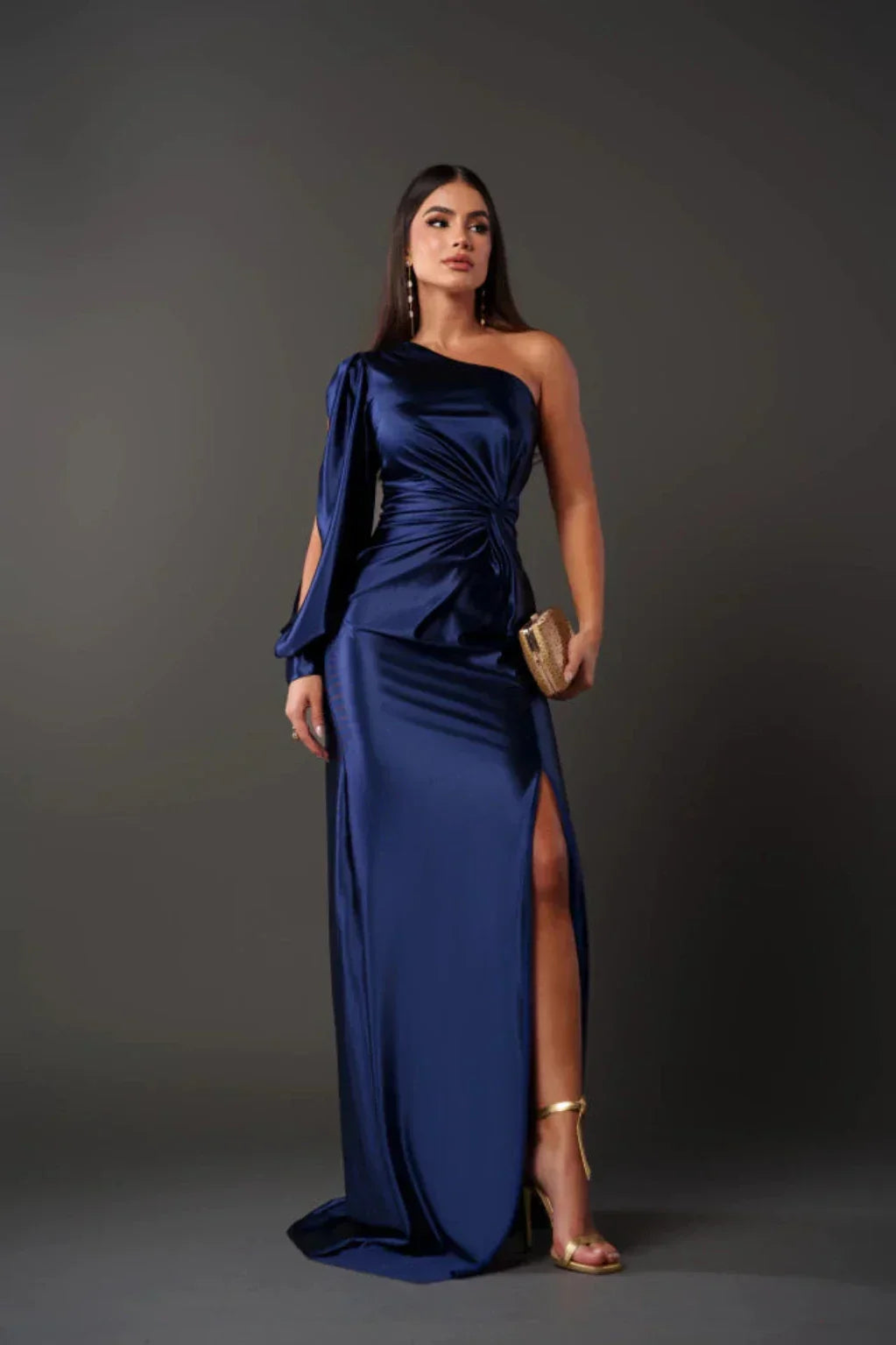 Leonie | Elegant satin dress for women 14