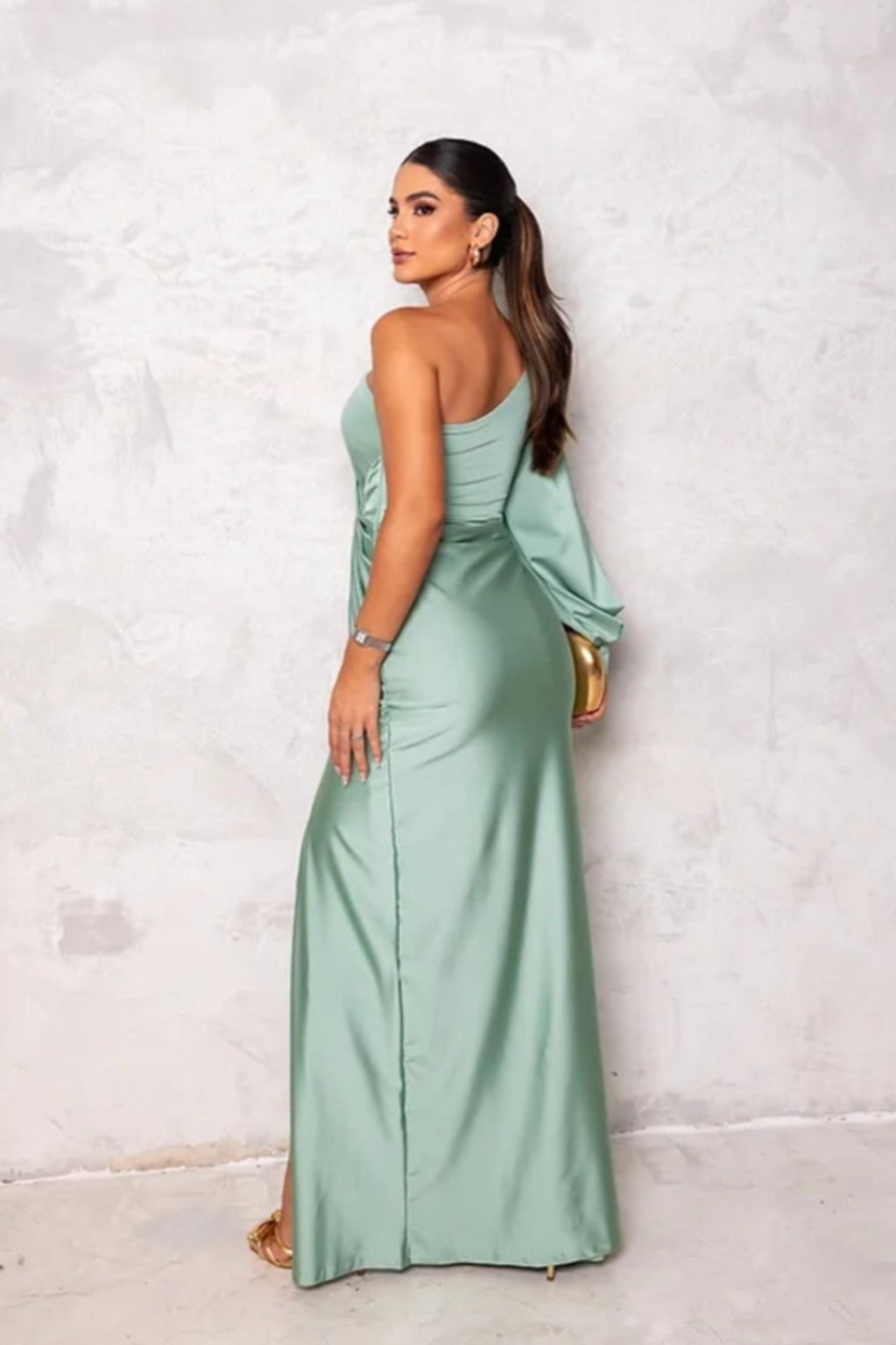 Leonie | Elegant satin dress for women 5