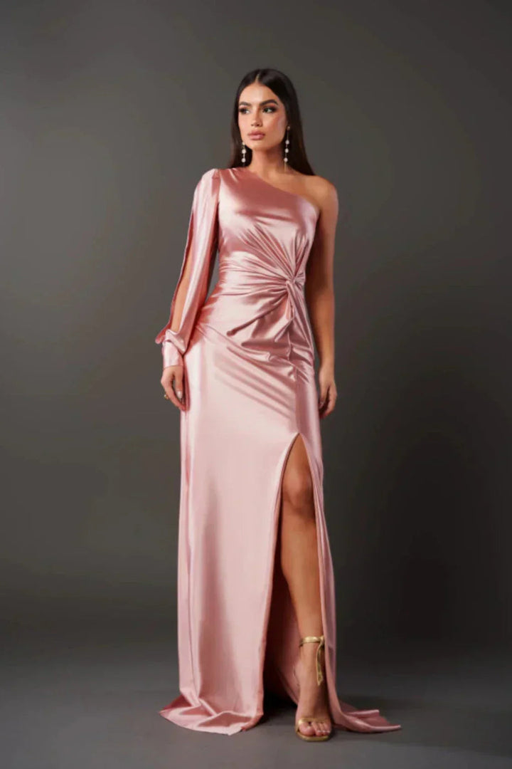 Leonie | Elegant satin dress for women 7
